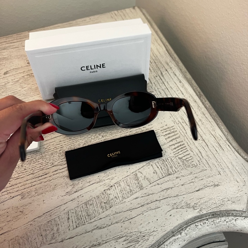 Celine Tortoise Shell Sunglasses - Picture 8 of 12